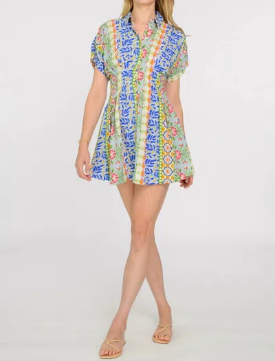 Elizabeth James The Label Haynes Mini Dress In Spring Stripe In Multi
