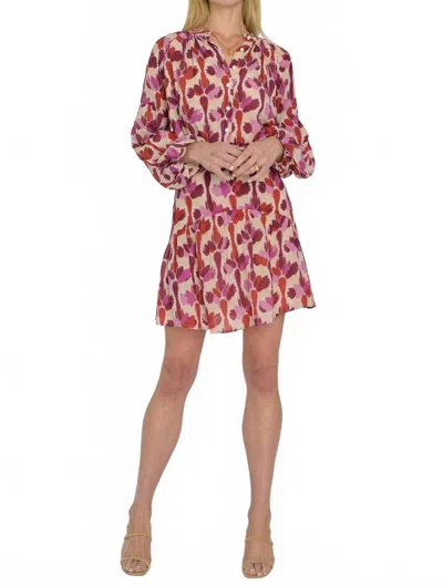 Elizabeth James The Label Isabel Mini Skirt In Moody Palm In Purple