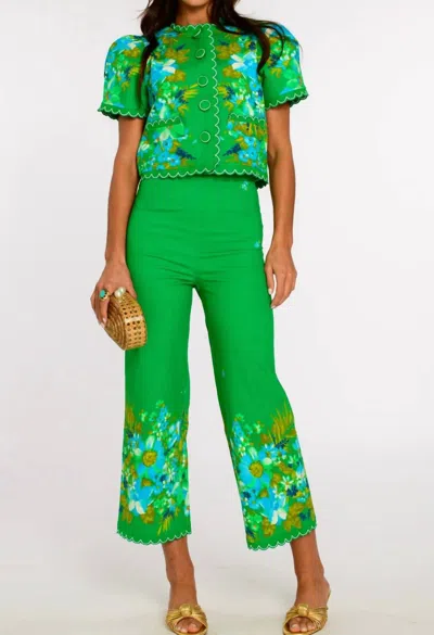 Elizabeth James The Label Jojo Straight Pant In Hula In Multi