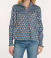 Elizabeth James The Label Lasso Ellery Top In Blue In Blue