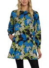 Elizabeth James The Label Long Sleeve Ellie Dress In Night Bloom In Multi