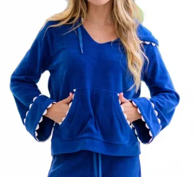 Elizabeth James The Label Lou Lou Hoodie In Blue