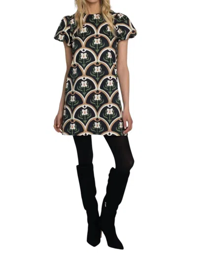 Elizabeth James The Label Louisa Dress In Deco Tulip In Multi