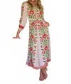Elizabeth James The Label Lucia Dress In Indian Flower Ivory In White
