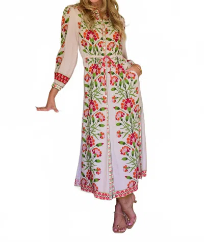 Elizabeth James The Label Lucia Dress In Indian Flower Ivory In White