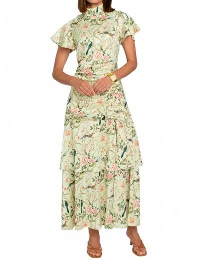 Elizabeth James The Label Mackenzie Dress In Chinoiserie Pear