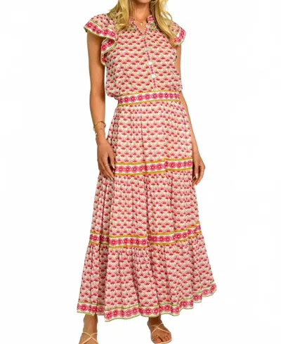 Elizabeth James The Label Mae Skirt In Fan Flower In Multi