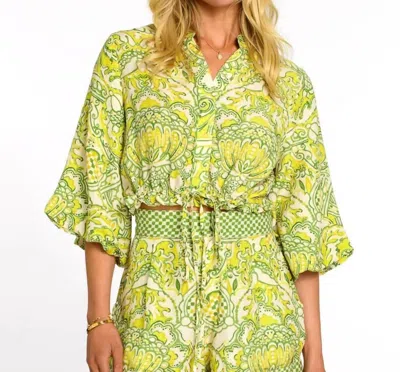 Elizabeth James The Label Maeve Top In Green