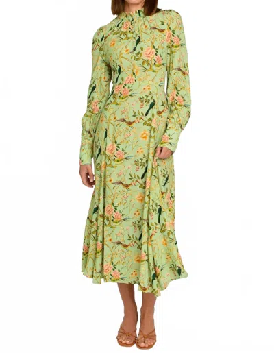 Elizabeth James The Label Morgan Dress In Chinoiserie Pear