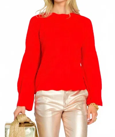 Elizabeth James The Label Parker Long Sleeve Sweater In Red