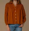 Elizabeth James The Label Peyton Top In Butterscotch In Yellow