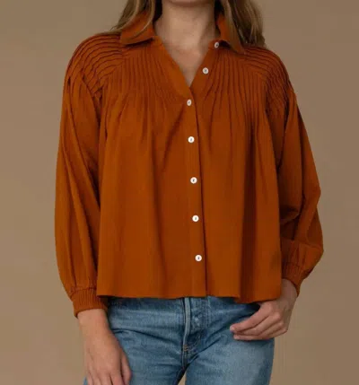 Elizabeth James The Label Peyton Top In Butterscotch In Yellow