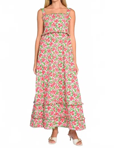 Elizabeth James The Label Pippa Dress In Pretty In Pinks In Multi