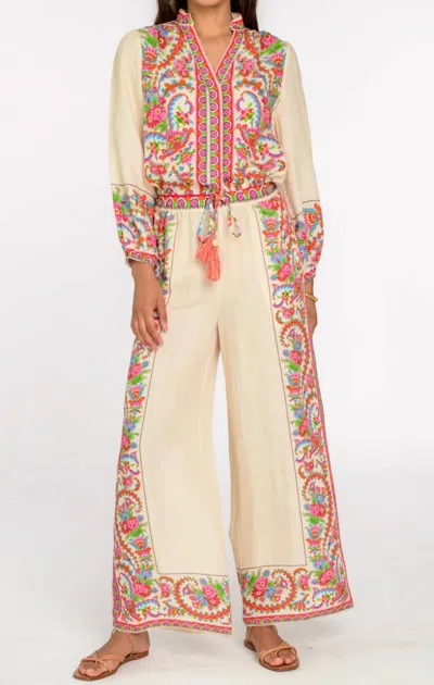 Elizabeth James The Label Presley Relaxed Pant In Scroll With It In Multi