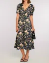 Elizabeth James The Label Reese Dress In Chinoiserie Black In Multi