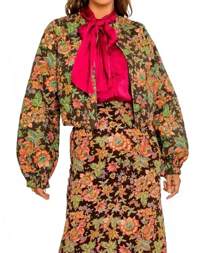 Elizabeth James The Label Reversible Frankie Bomber Jacket In Wallflower Brown/zebra In Multi