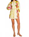 Elizabeth James The Label Sadie Mini Dress In Wildflower Ivory In Multi
