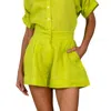 Elizabeth James The Label Sami Wide Shorts In Pear
