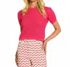 Elizabeth James The Label Shelby Sweater In Love Potion In Pink