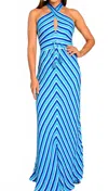 Elizabeth James The Label Simone Dress In Blue Stripe In Blue