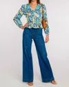 Elizabeth James The Label Sloane Top In Damask In Multi