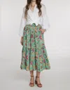 Elizabeth James The Label Surrey Midi Skirt In Exotic Flower