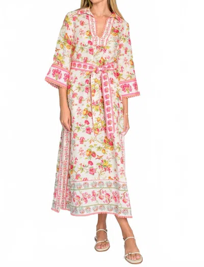 Elizabeth James The Label Talia Maxi Dress In English Gardens In Pink
