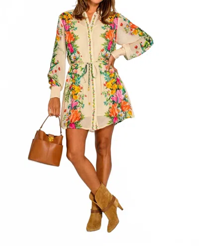 Elizabeth James The Label Tara Mini Dress In Centerpiece Ivory In Multi