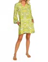 Elizabeth James The Label Taylor Dress In Damask Limeaid In Multi