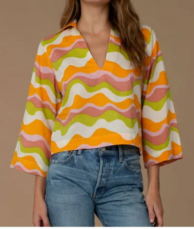 Elizabeth James The Label Taylor Top In Tida In Multi
