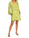 Elizabeth James The Label Taylor Dress In Damask Limeaid In Green
