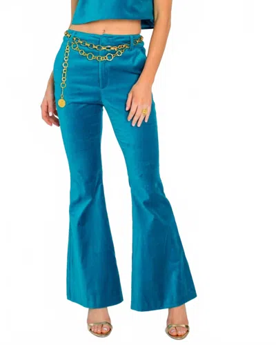 Elizabeth James The Label Tilda Pant In Turquoise In Multi