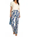 Elizabeth James The Label Tilda Straight Leg Pant In Grand Entrance Ivory