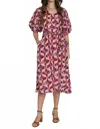 Elizabeth James The Label Women's Penny Dress In Moody Palm Amethyst In Multi