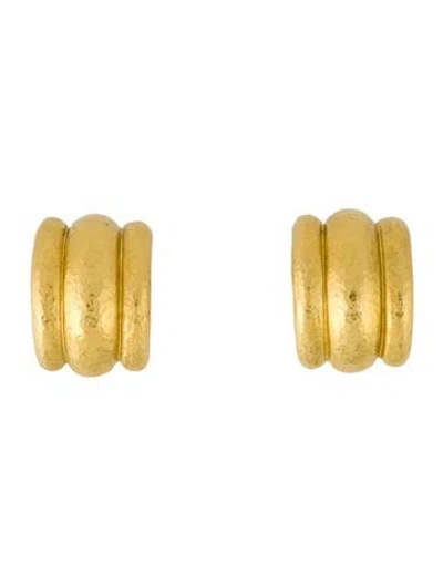Pre-owned Elizabeth Locke 19k Amalfi Earclips In Multi