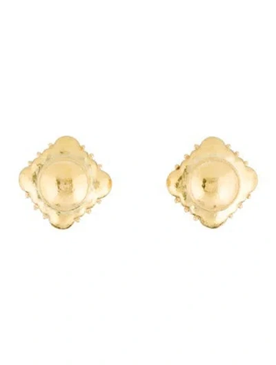 Pre-owned Elizabeth Locke 19k Dome Convertible Earrings In Multi