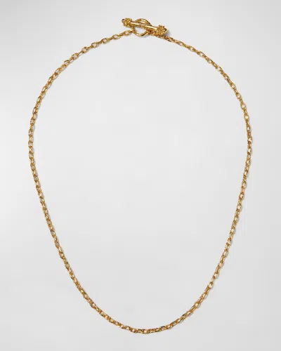 Elizabeth Locke 19k Fine Gold Link Necklace, 17"l In Grey