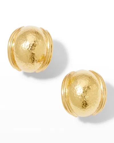 Elizabeth Locke 19k Gold Small Puff Earrings