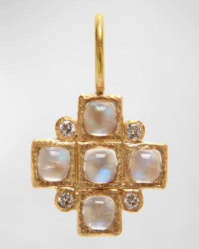 Elizabeth Locke 19k Moonstone And Diamond Pendant In Gold