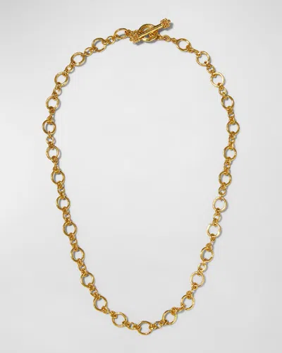 Elizabeth Locke 19k Riviera Gold Link Necklace, 21"l