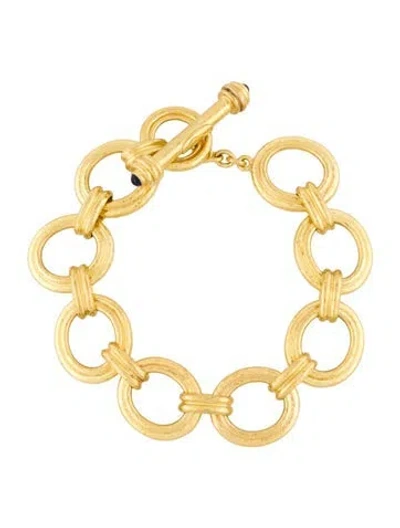 Pre-owned Elizabeth Locke 19k Toggle Link Bracelet, 8" In Multi