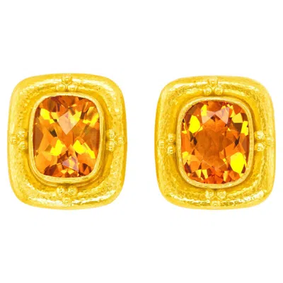 Pre-owned Elizabeth Locke Renaissance Revival Citrine Earrings By  In Multi