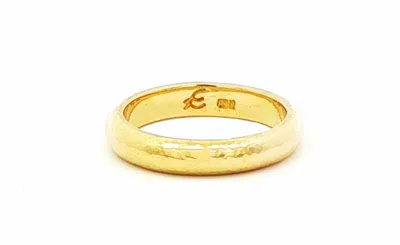 Pre-owned Elizabeth Locke Stackable Hammered Band By  In Multi