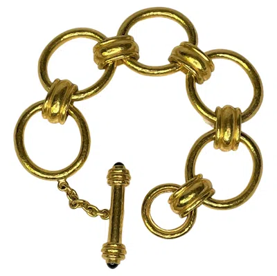 Pre-owned Elizabeth Locke Viterbo Sapphire Toggle Bracelet In Blue