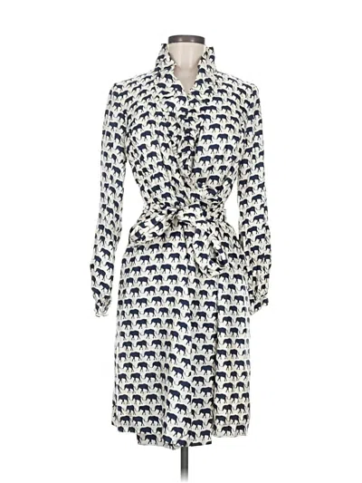 Pre-owned Elizabeth Mckay Casual Dress In White