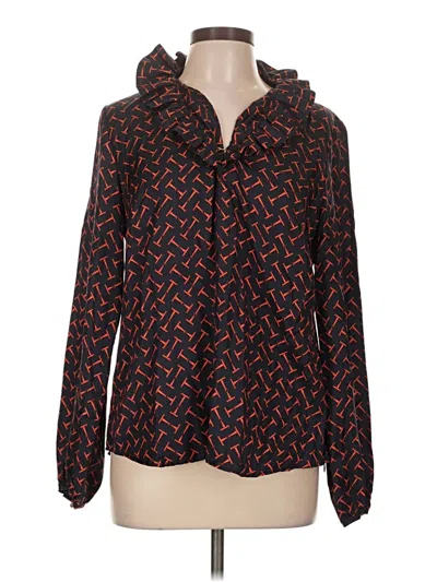 Pre-owned Elizabeth Mckay Long Sleeve Blouse In Black