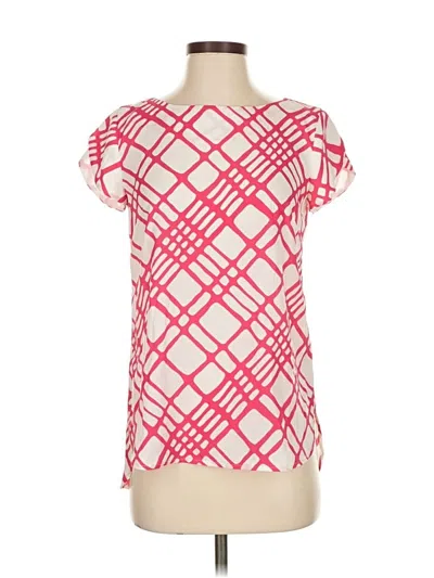 Pre-owned Elizabeth Mckay Short Sleeve Blouse In Pink