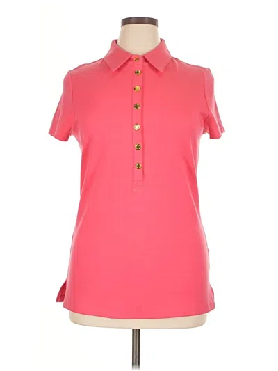 Pre-owned Elizabeth Mckay Short Sleeve Blouse In Pink