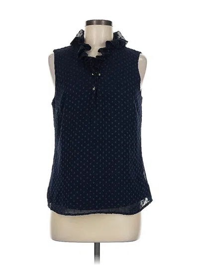 Pre-owned Elizabeth Mckay Sleeveless Blouse In Blue