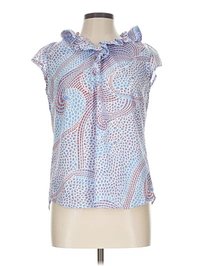 Pre-owned Elizabeth Mckay Sleeveless Blouse In Blue